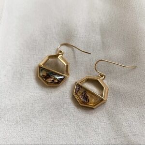 VTG Octagon Geometric Iridescent Dangle Earrings